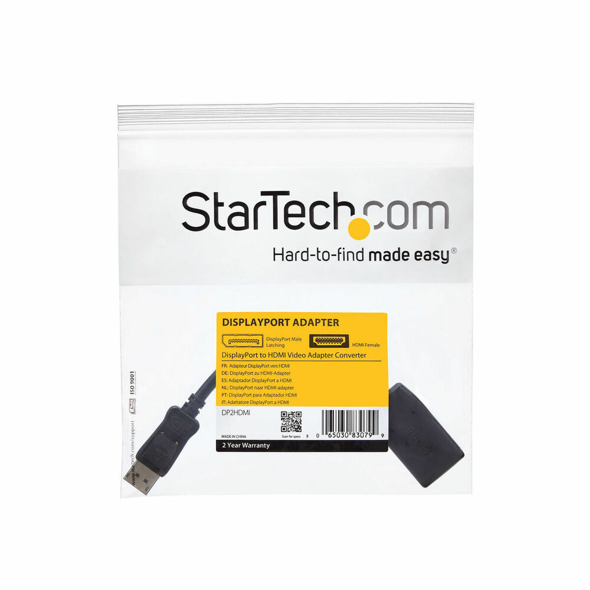 DisplayPort to HDMI Adapter Startech DP2HDMI Black-1