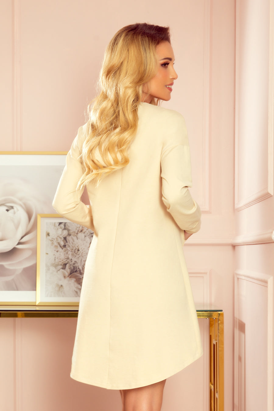 Numoco 328-1 AMELIA Kangaroo hoodie - beige-3