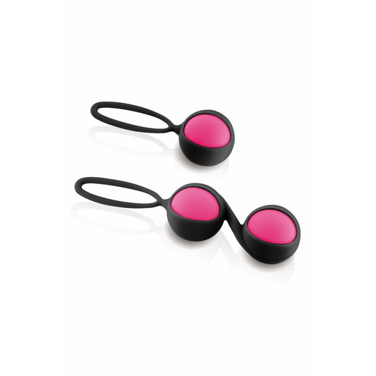 Weighted Kegel Training Kit Yoba Silicone Black Pink 2 Pieces-0