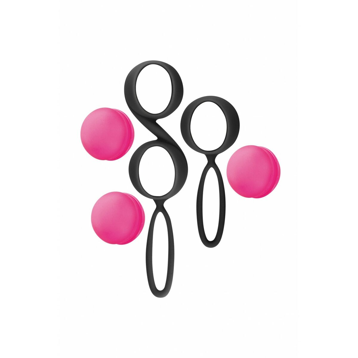 Weighted Kegel Training Kit Yoba Silicone Black Pink 2 Pieces-1
