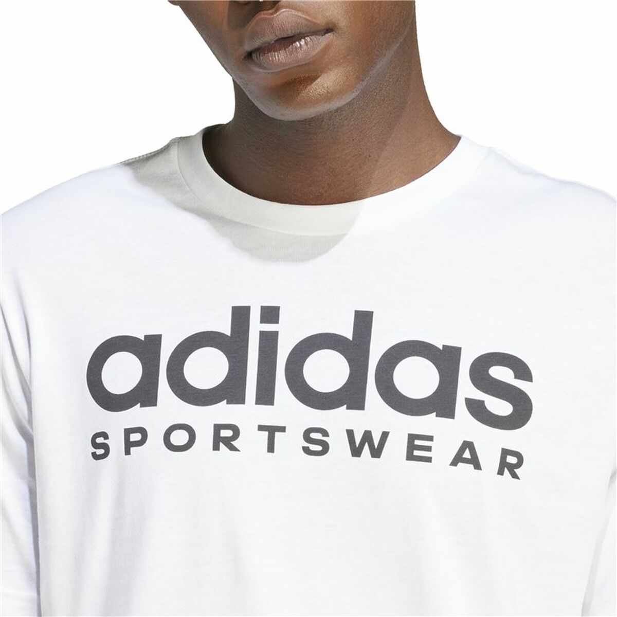 Men’s Short Sleeve T-Shirt Adidas Spw White-3