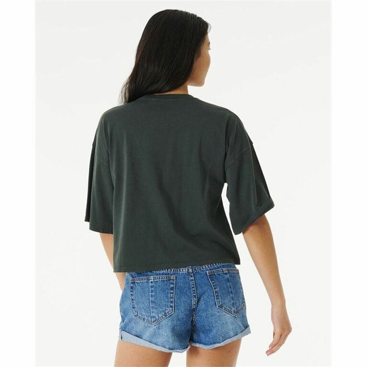 Women’s Short Sleeve T-Shirt Rip Curl Barrelled Heritage Black-4