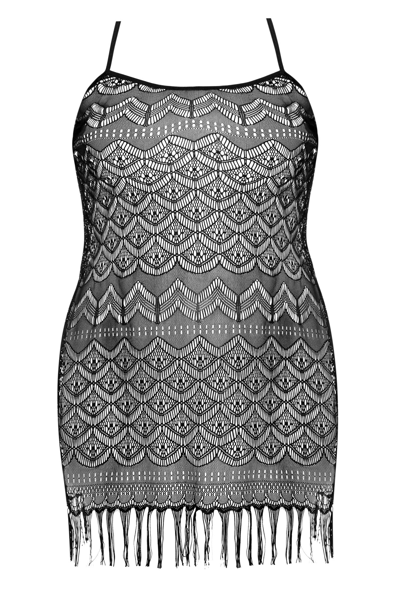 schwarzes Netzkleid AA051954 - 5XL/6XL-2