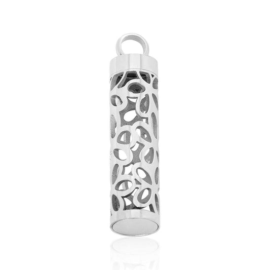 Flower Aromatherapy Cylinder Necklace FEP002SR-0