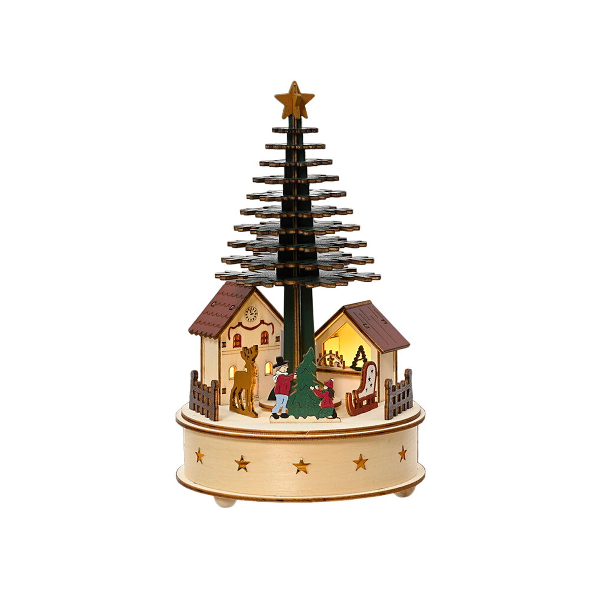 Christmas bauble Lumineo Small house 15 x 25 cm MicroLED-0