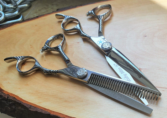 Sternsteiger Ruby Blitz hair shears Set in 6 inches-0